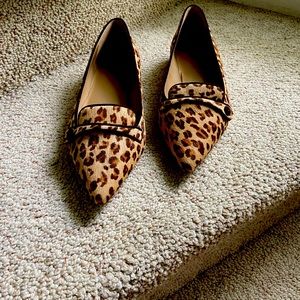 Ann Taylor Leopard Button Flat